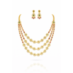 Three Step Stone Necklace Set