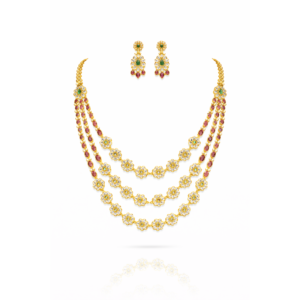 Three Step Stone Necklace Set