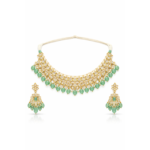Polki Almas Look Barfi Necklace Set